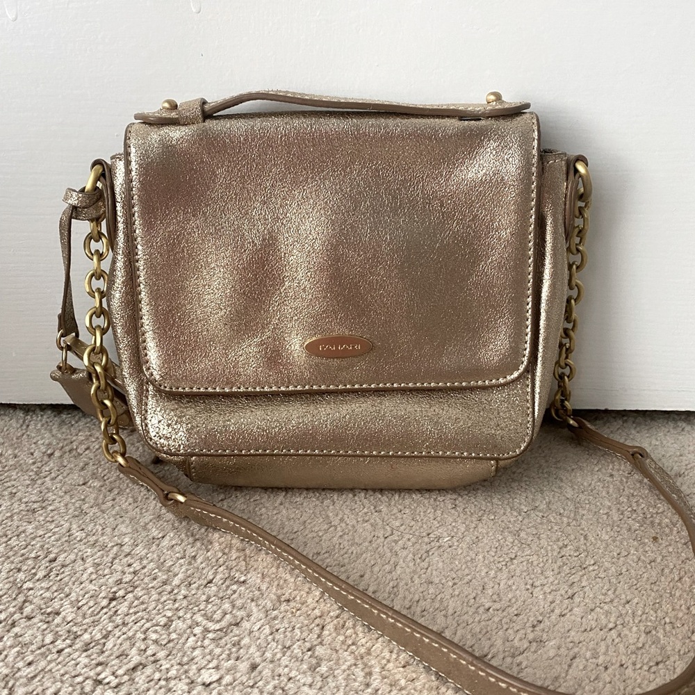 Tahari light gold shoulder bag